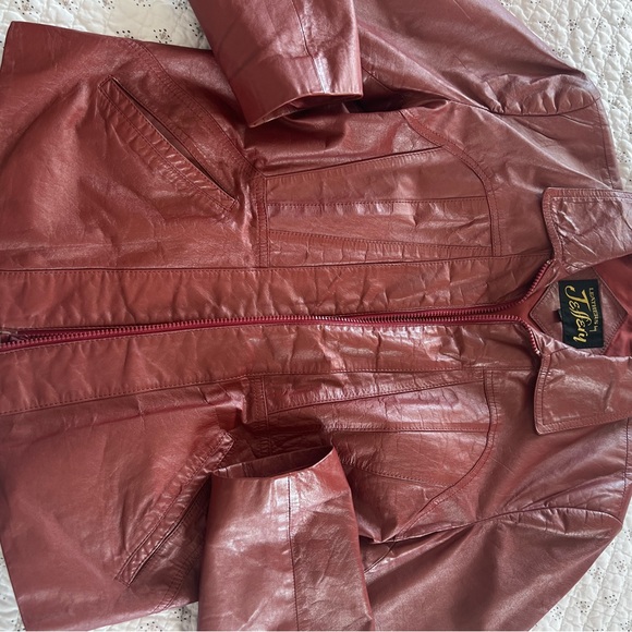 Vintage Jeffery genuine Leather Jacket in Redish Brown - Picture 4 of 10